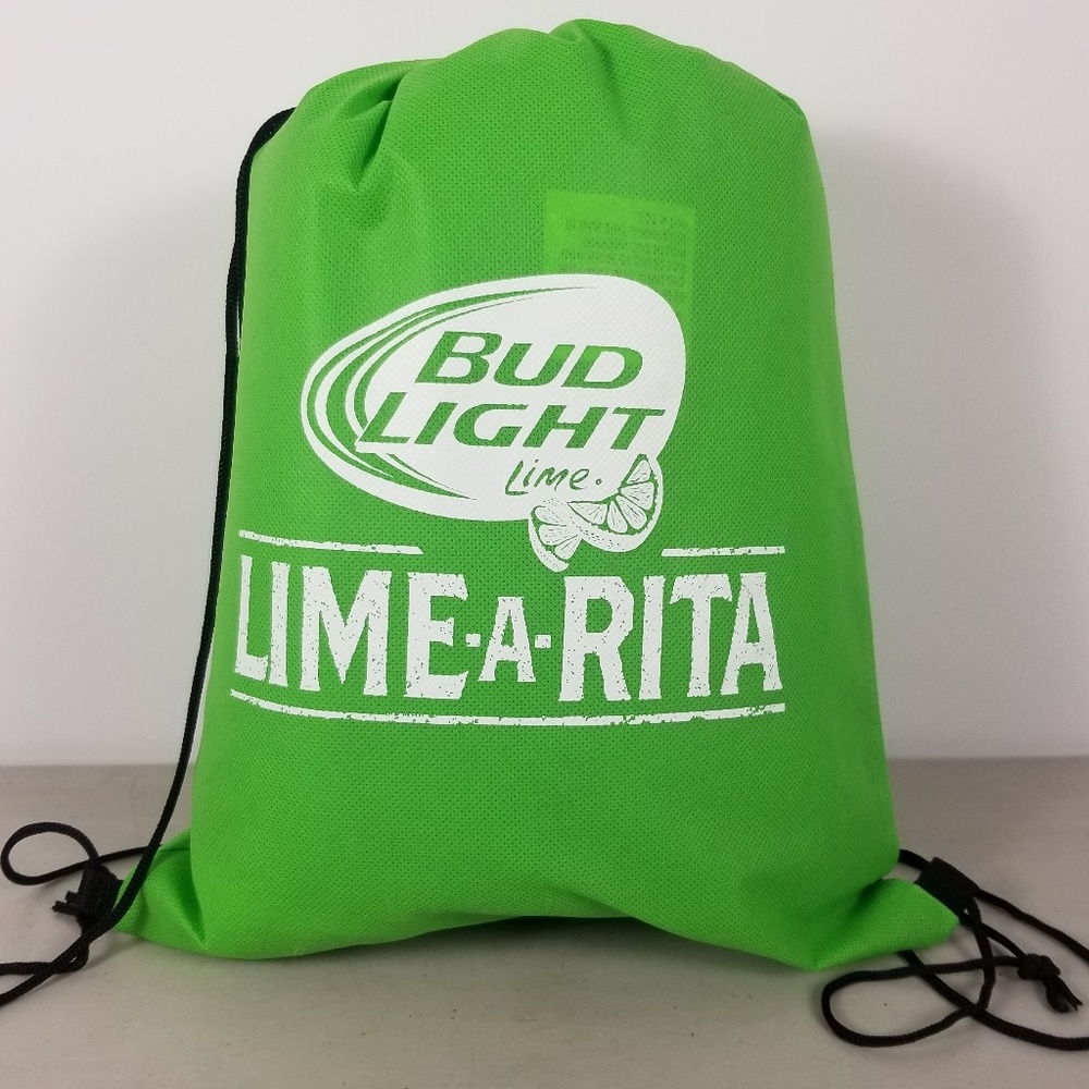 Lot Of 2 BUDWEISER BUD LIGHT LIME DRAW STRING BAG
